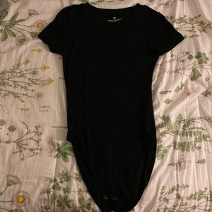 black short sleeve bodysuit